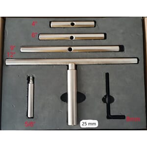 Anleggsholder sett 6 deler 25mm og 5/8 "