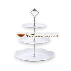 Kakestativ krom 3 deler 34cm