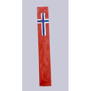 Akrylemne med Norsk flagg